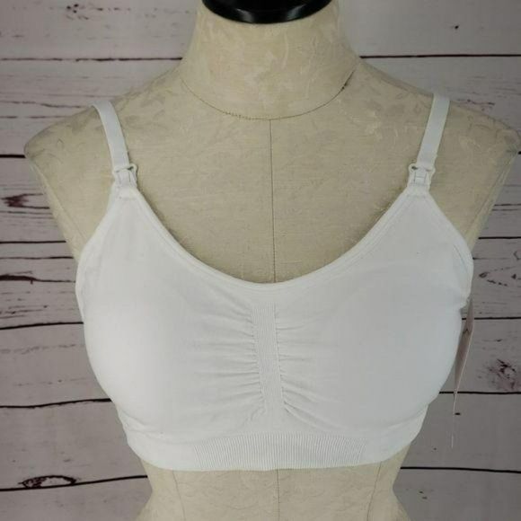 Under Control White Super Soft Nursing Maternity  Bra Size‎ Large - Picture 3 of 6